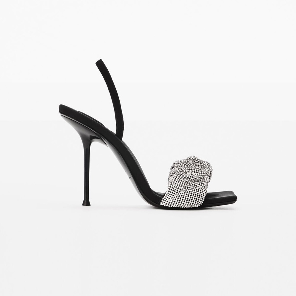 Alexander Wang julie crystal scrunchie sandal in crystal 39